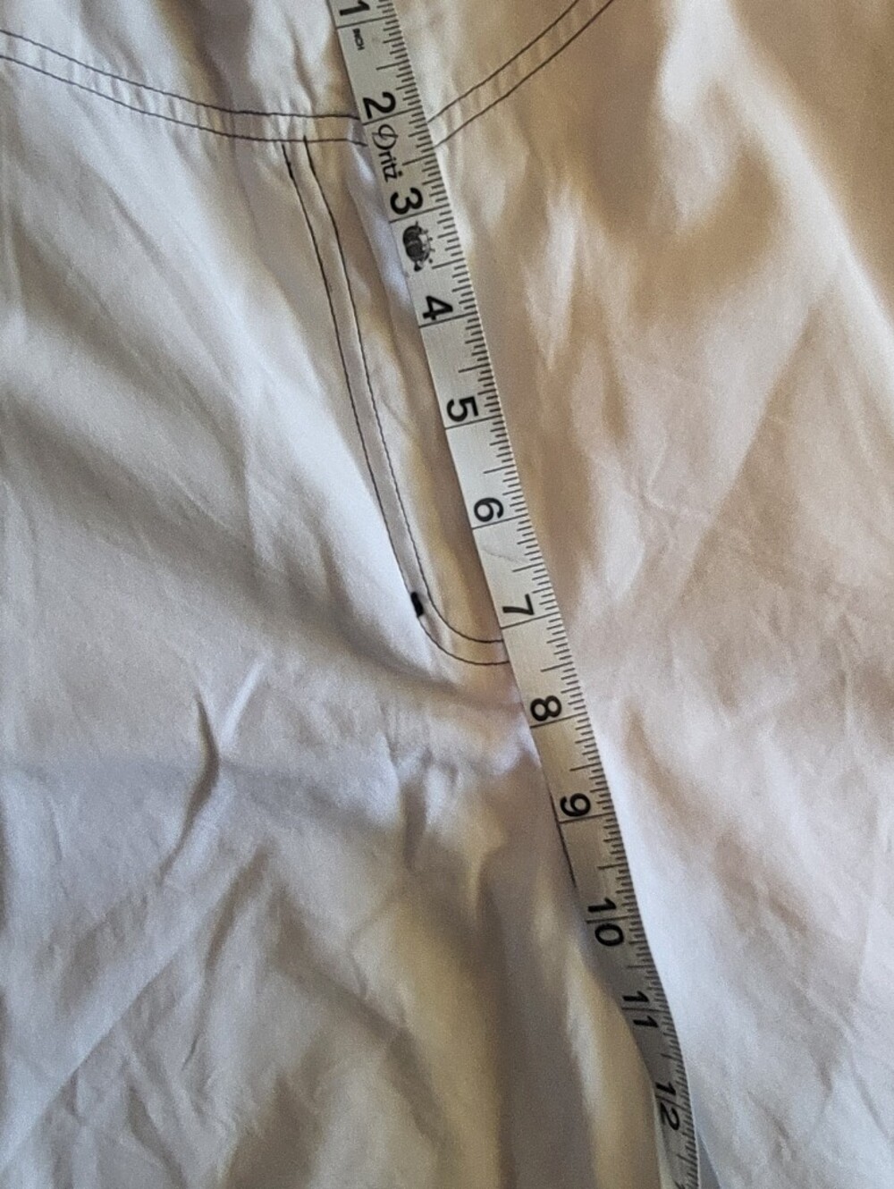 Ralph Lauren White Vintage Capris with Black Stitch Detailing Size 12 - Picture 10 of 12